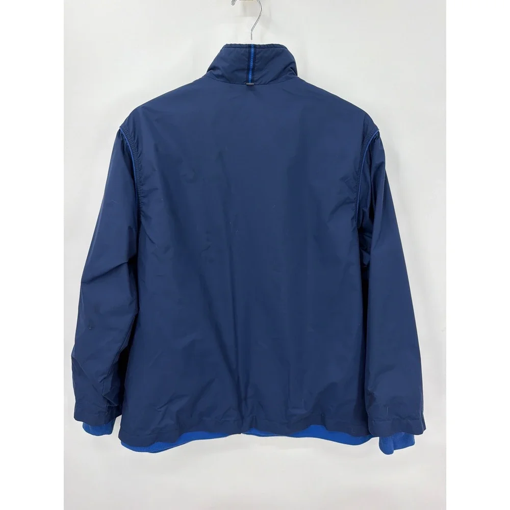 Nike Boys XL 18-20 Navy Blue Full Zip Windbreaker Jacket Swoosh Logo Athletic